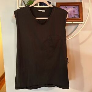 Zara Women’s Large L Gray Grey Sleeveless Hardware Top Shirt